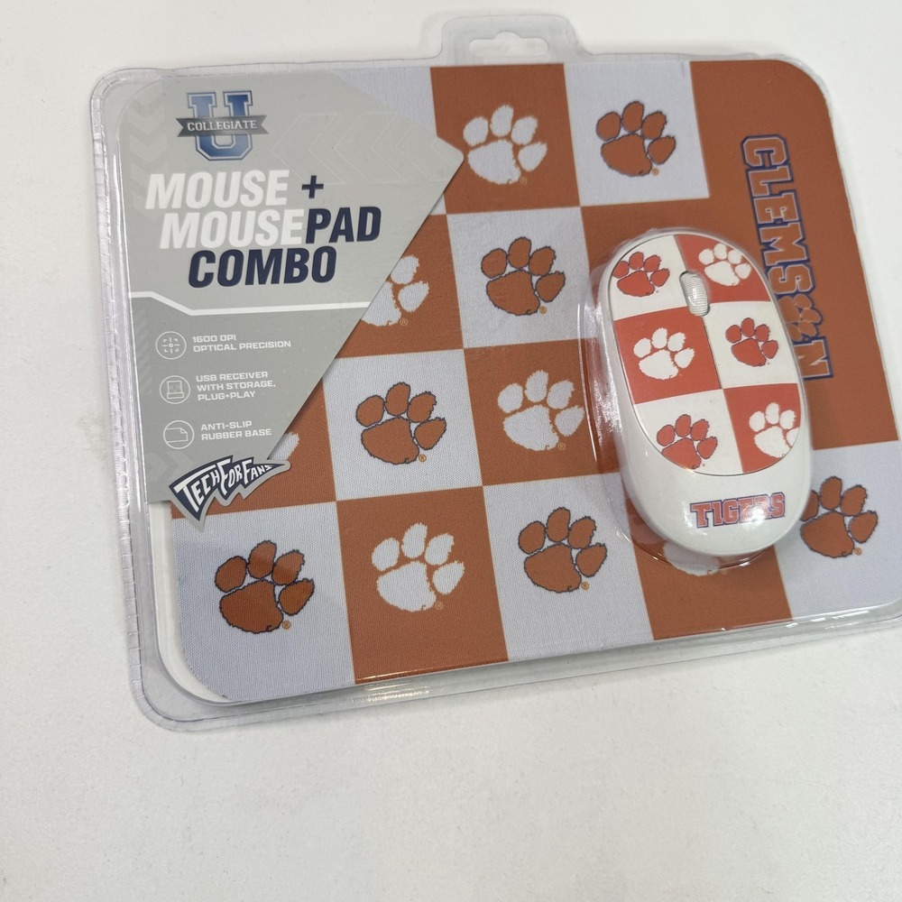 Clemson Tigers Rug Mat One Size Orange NCAA Football SOAR Mouse Pad Combo